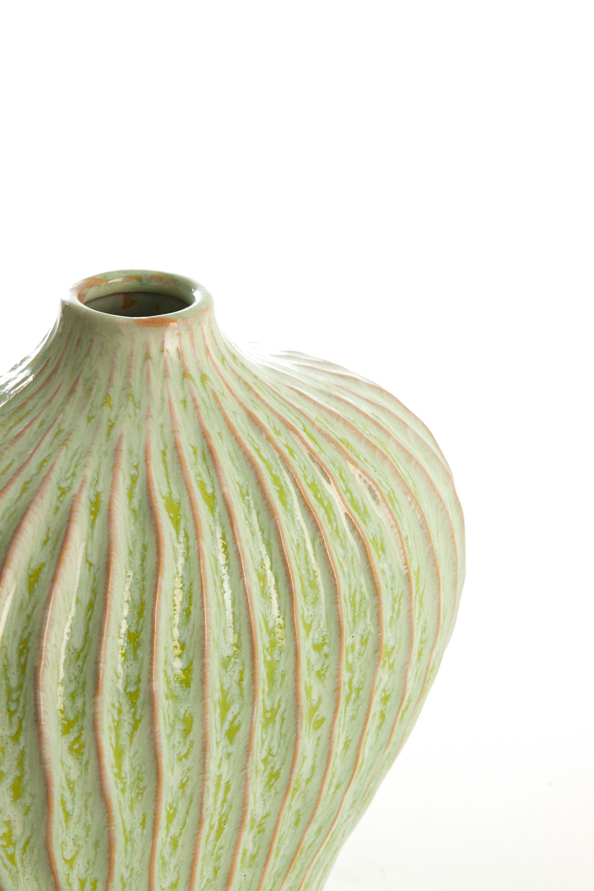 Lorito Mint Green Ceramic Vase 25cm
