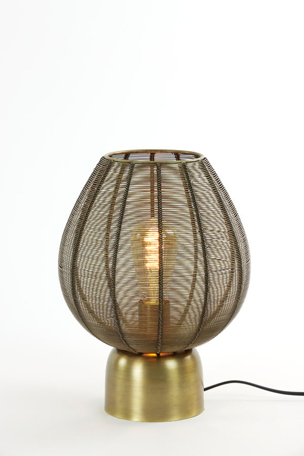 Suneko Antique Bronze Metal Table Lamp