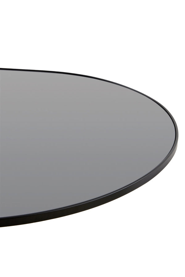 Zeneto Smoked Glass & Black Arched Full Length Leaner Mirror