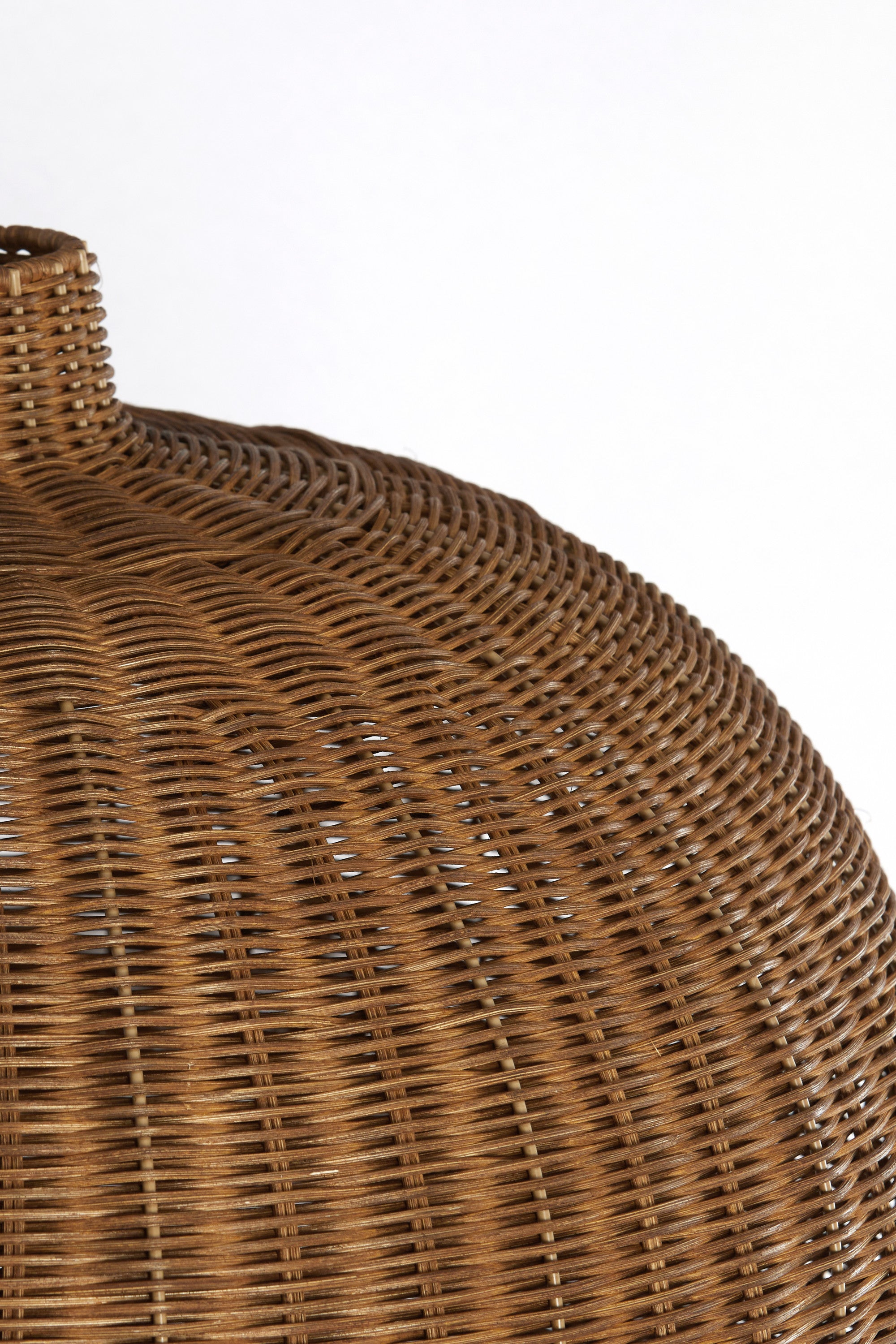 Melzor Dark Brown Rattan Pendant Light 55cm