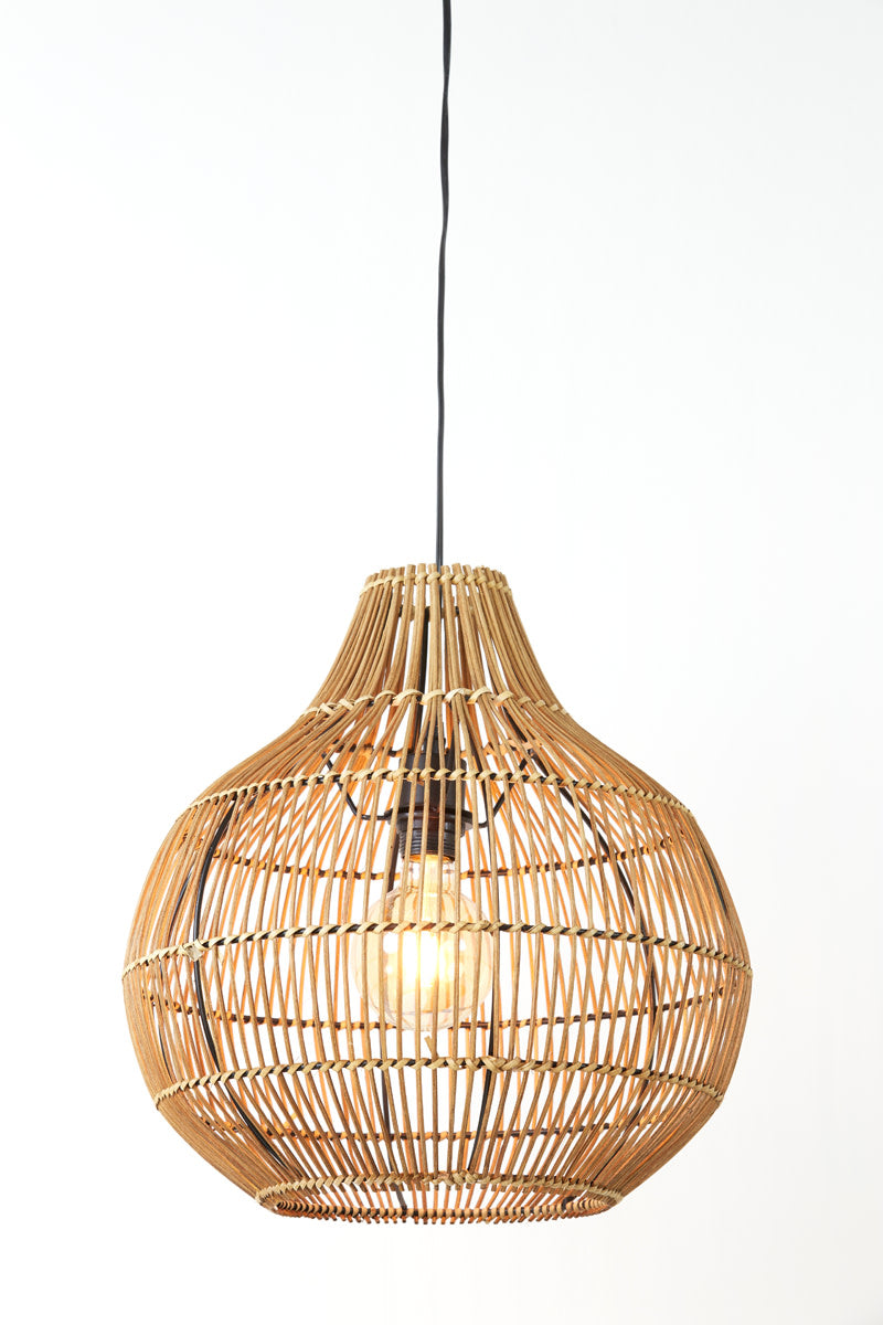 Pacino Dark Brown Rattan Pendant Light 40cm