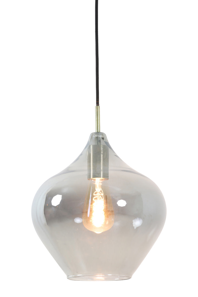 Rakel Antique Bronze & Smoked Glass Pendant Light 27cm
