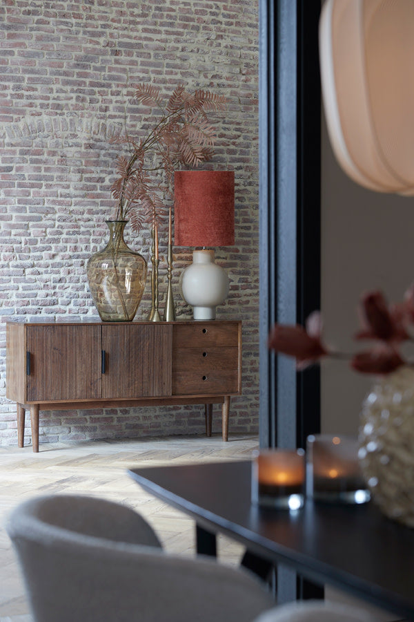 Bitika Dark Brown Wood Storage Cabinet 150cm