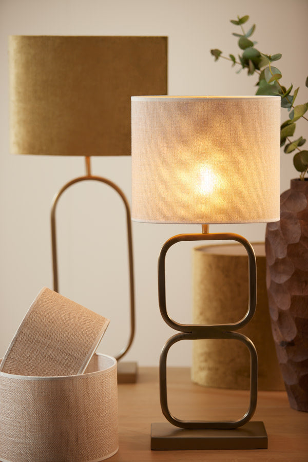 Lutika Light Gold Metal Table Lamp Base 46cm