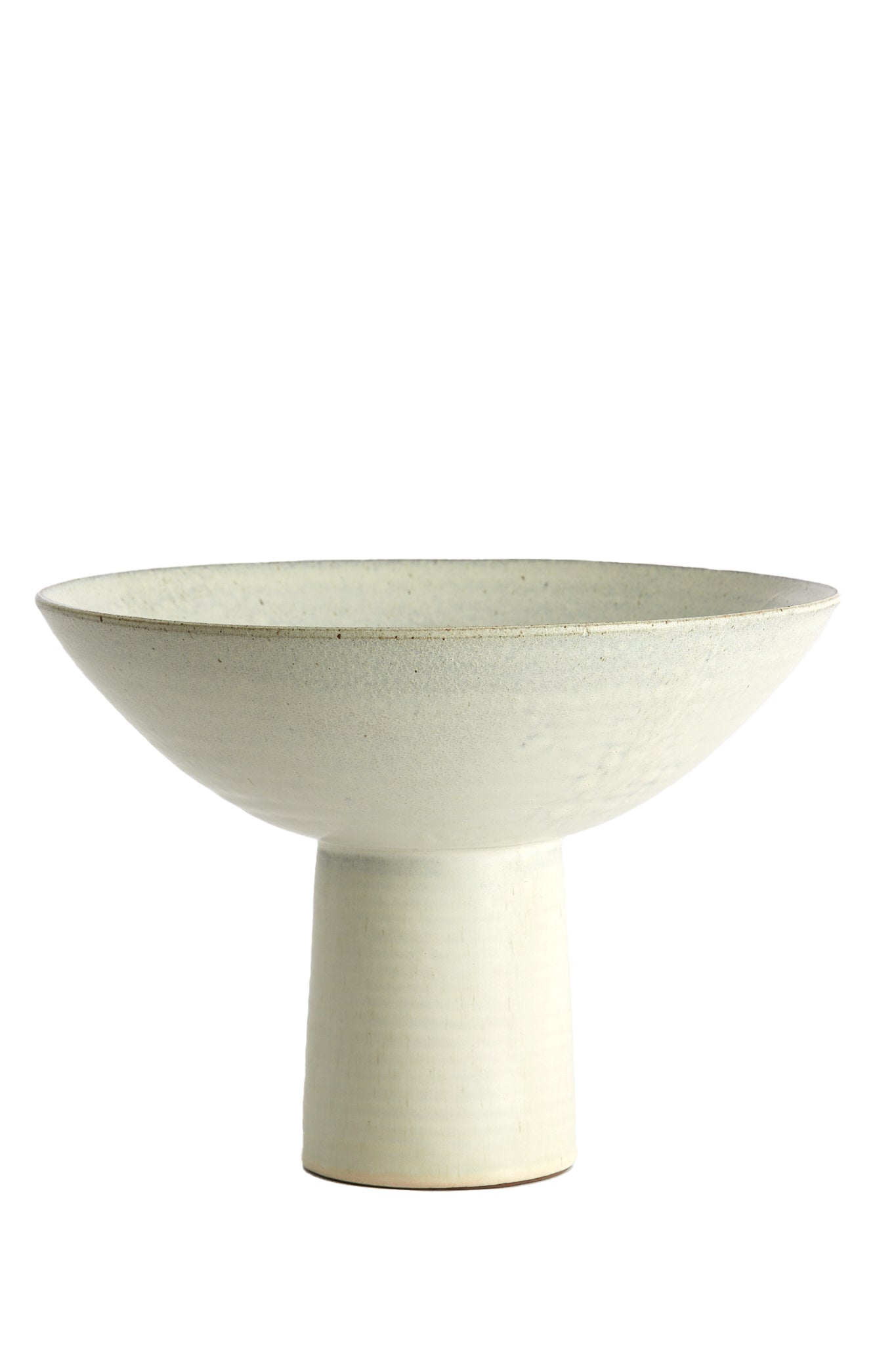 Vasco Matt Cream/Sand Ceramic Decorative Bowl on Stand