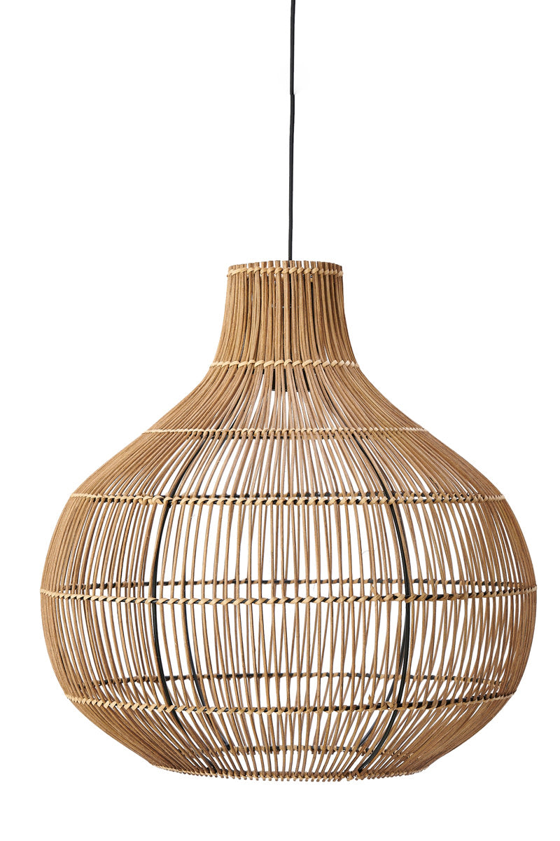 Pacino Dark Brown Rattan Pendant Light 50cm
