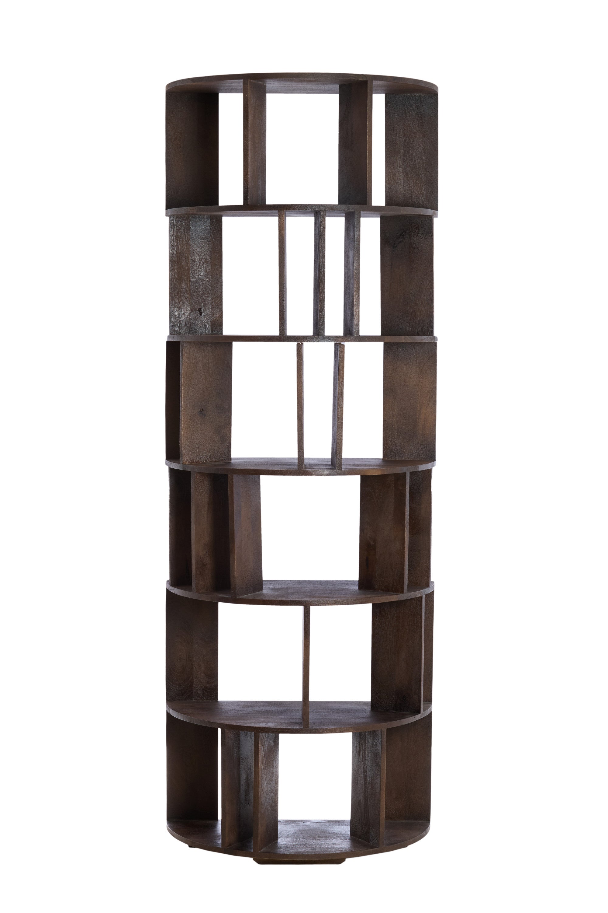 Limpya Matt Dark Russet Wood Open Wall Cabinet