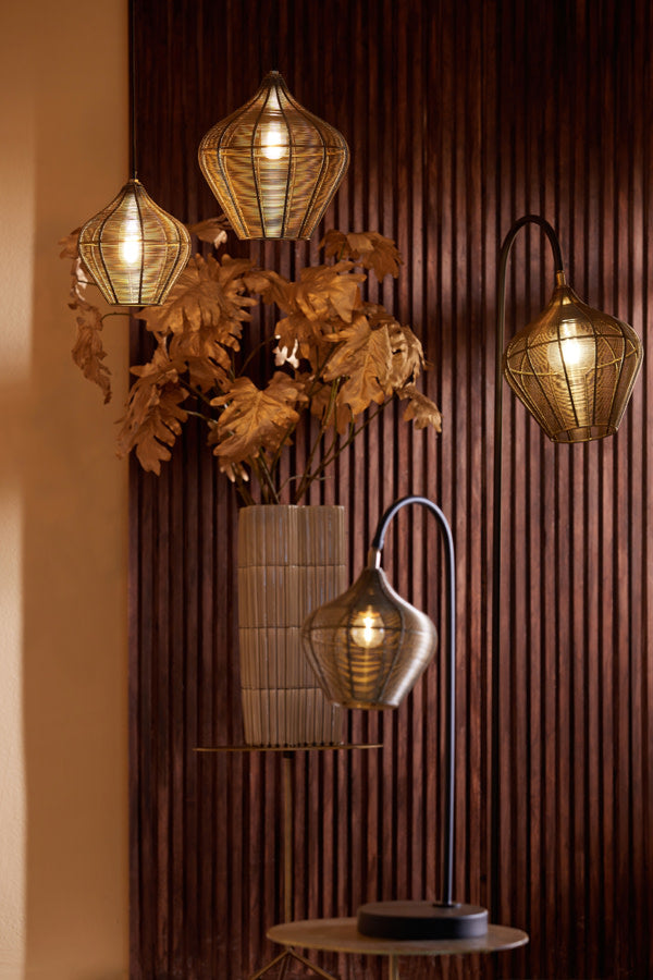 Alvaro Antique Bronze Metal Pendant Light 27cm
