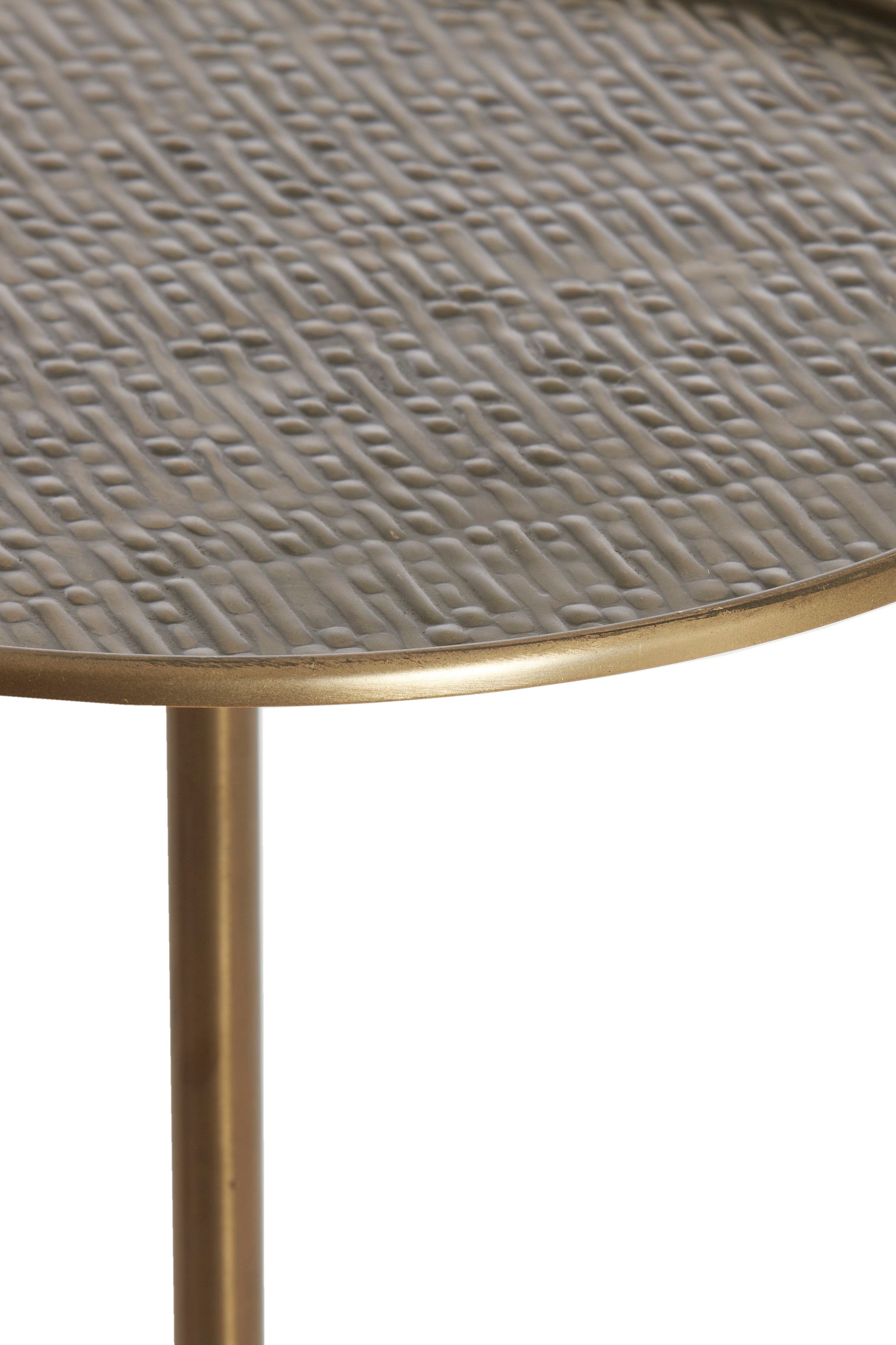 Lia Set of 2 Brown Bronze Metal Round Side Tables