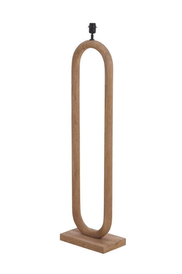 Paceco Matt Natural Wood Floor Lamp Base