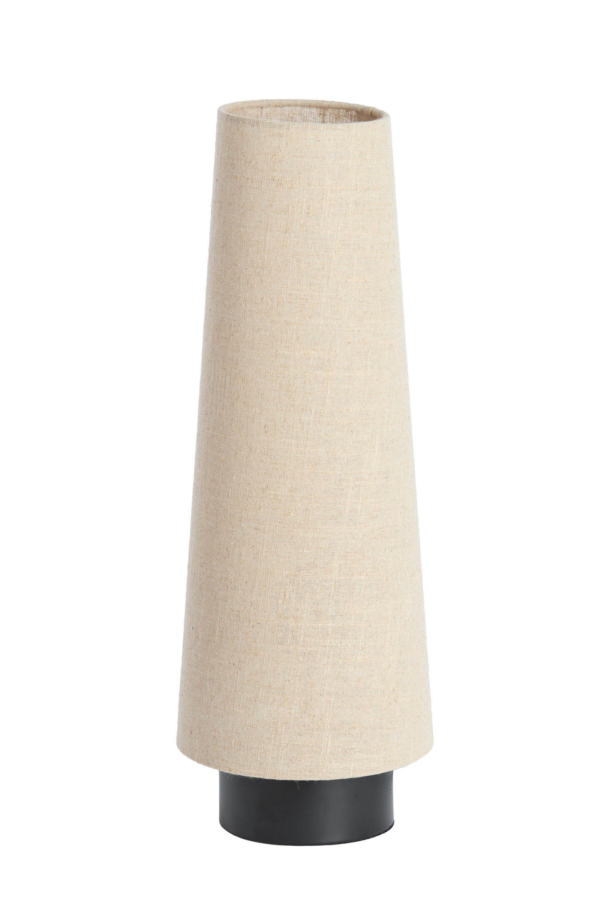 Howie Matt Black & Natural Metal Table Lamp 52.5cm