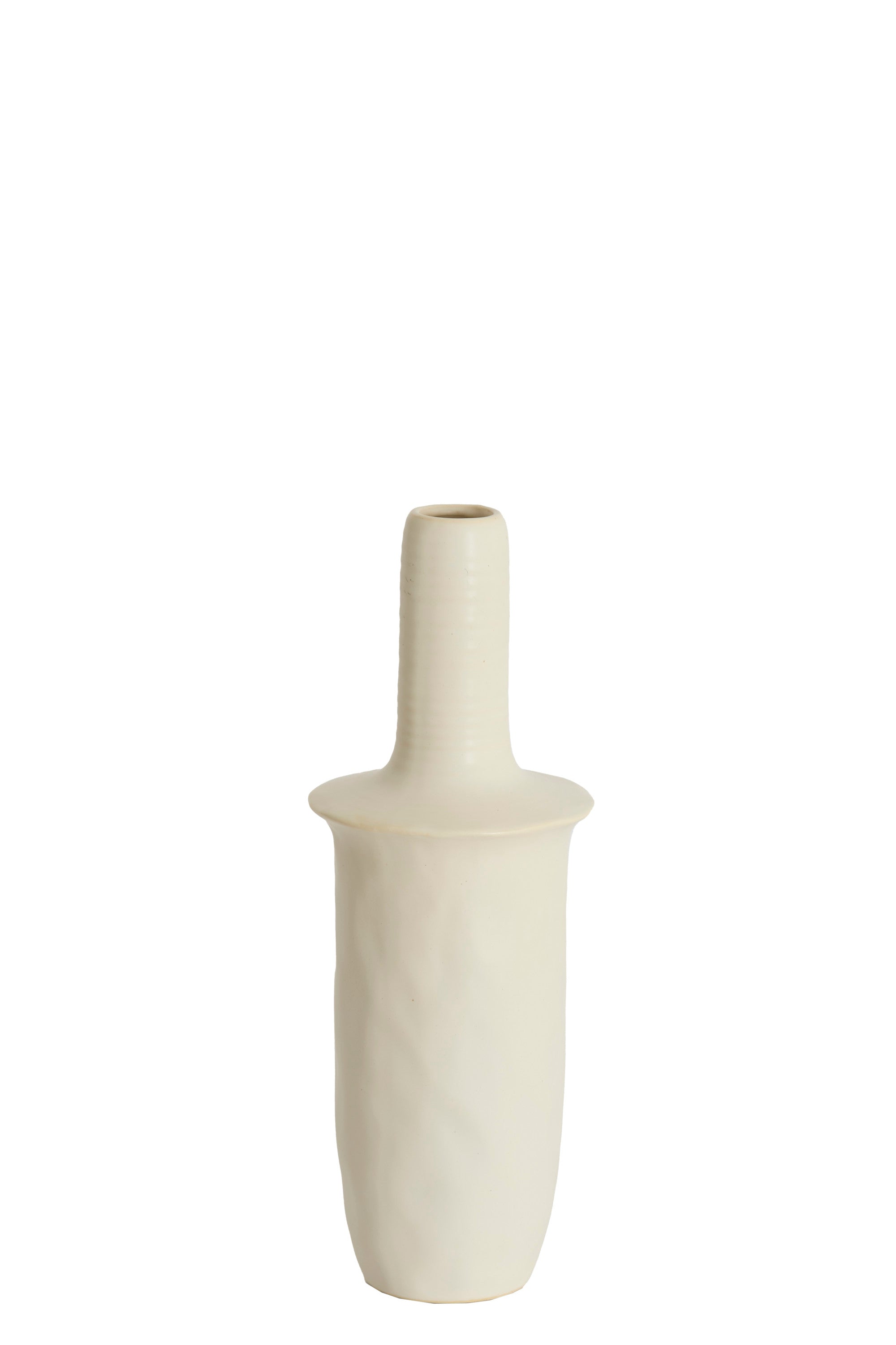 Sennes Matt Cream Ceramic Vase 48.5cm