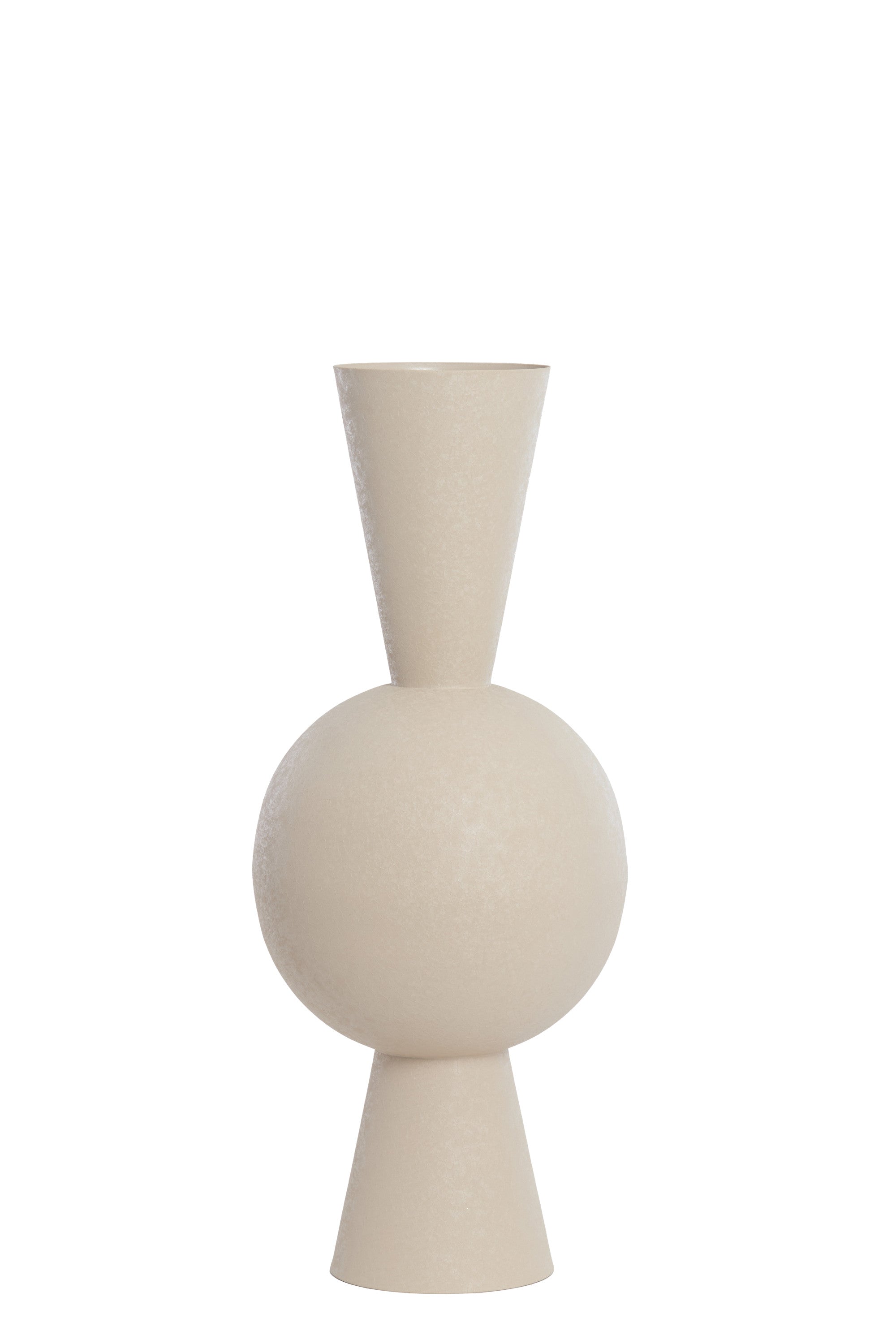 Chedi Matt Light Grey Metal Vase 75cm