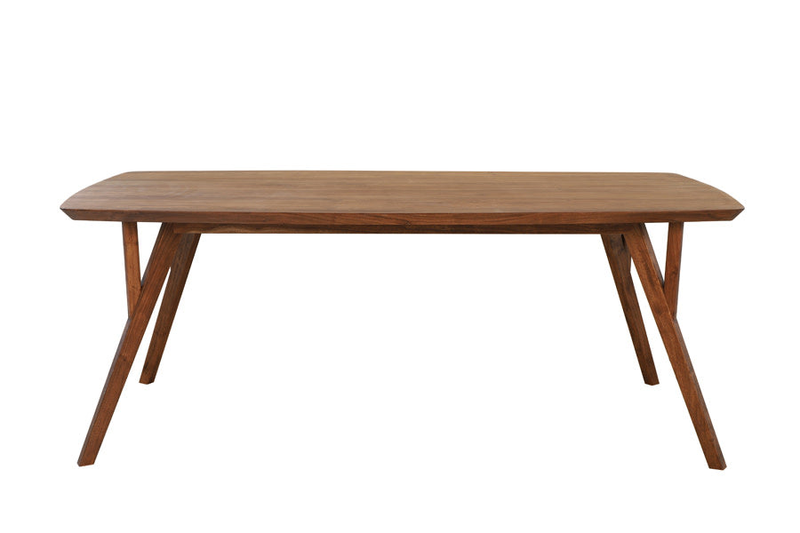 Quenza Brown Acacia Wood Rectangular Dining Table 200cm