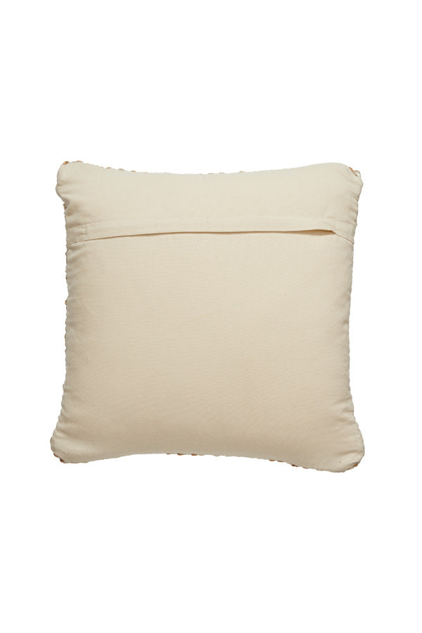 Jolita Natural/Brown Jute Woven Square Cushion 45x45cm