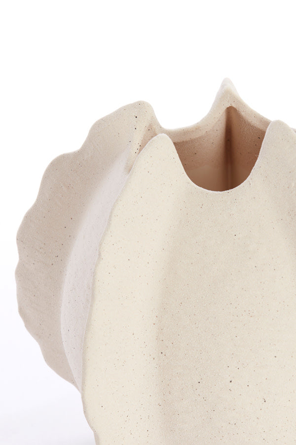 Kelapa Cream Ceramic Vase 23cm