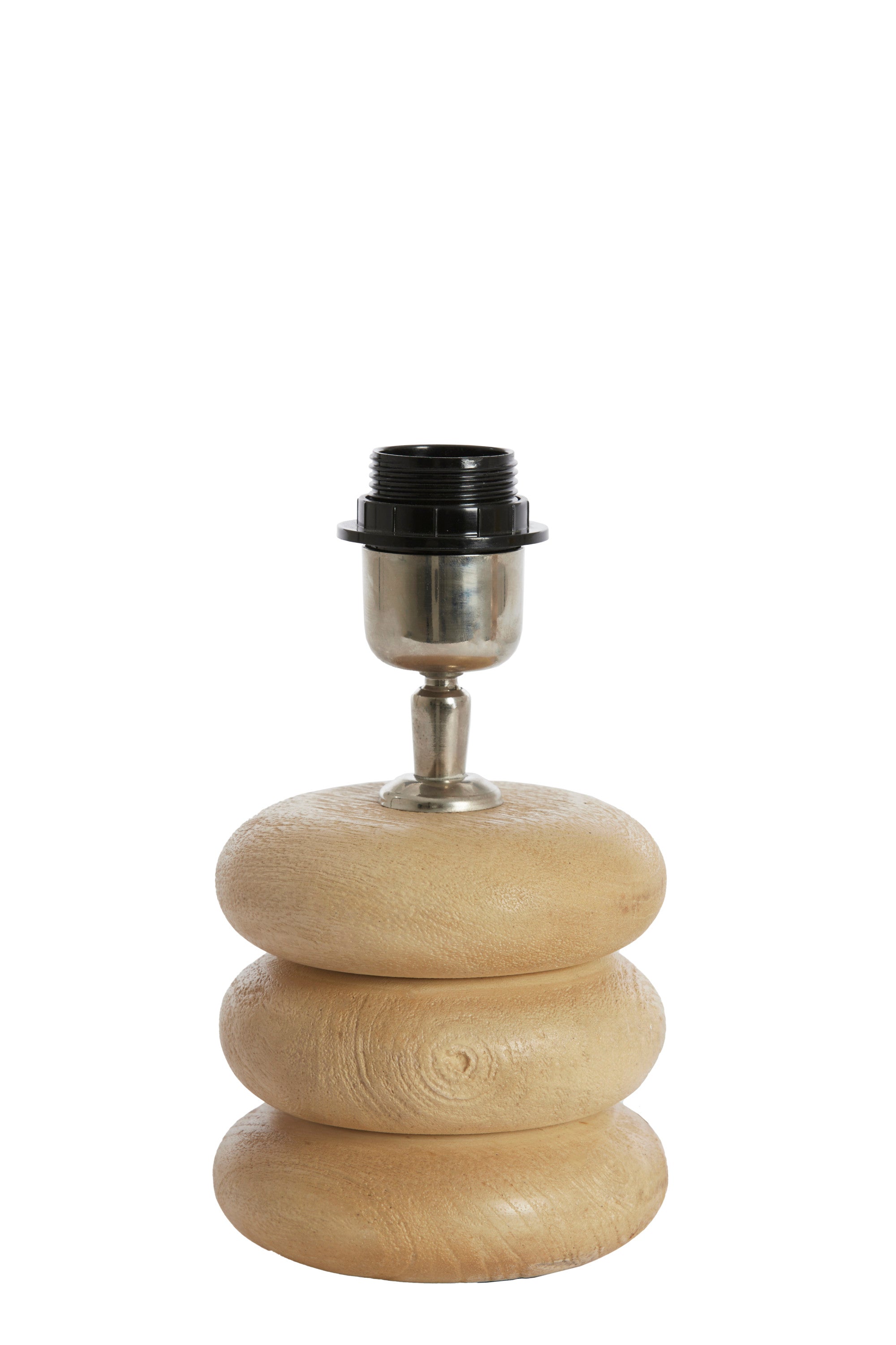Budongo Natural Wood Stacked Table Lamp Base 12cm