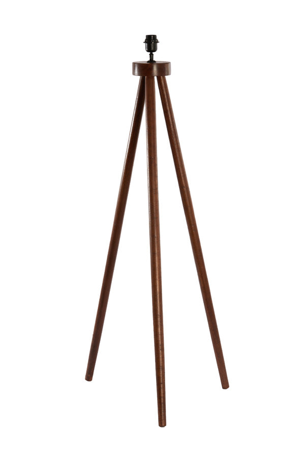 Ilias Russet Wood Tripod Floor Lamp