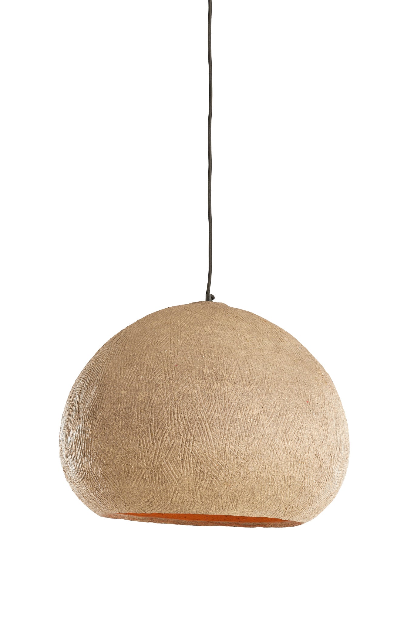 Celmiros Grey Papier Mâché Pendant Light 51cm