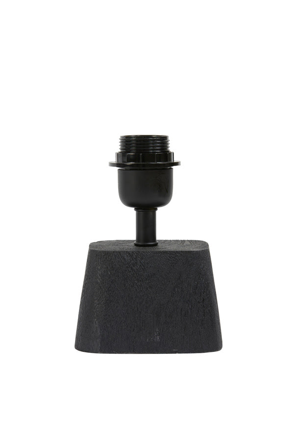 Kardan Matt Black Wood Table Lamp Base 19cm