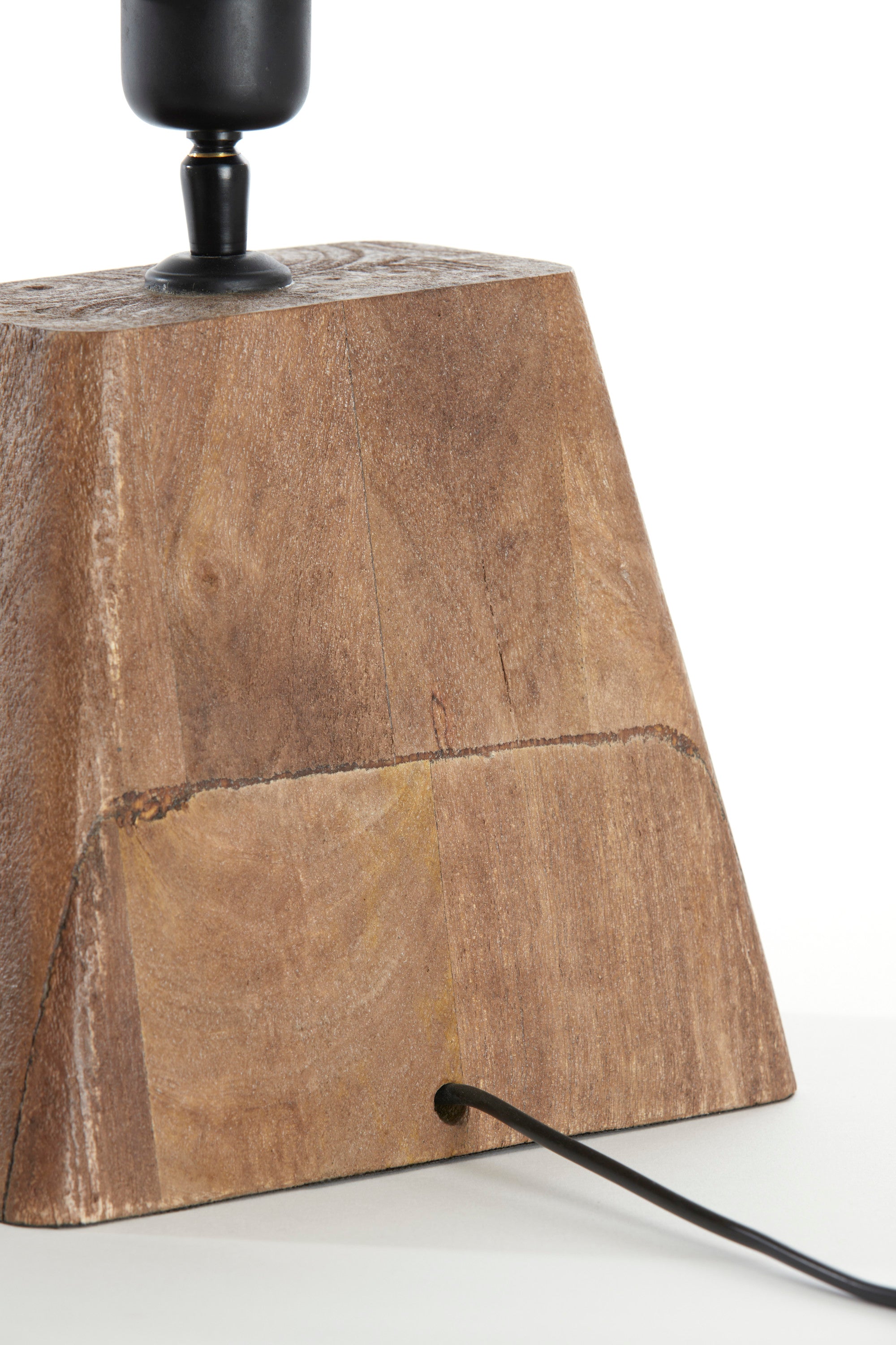 Kardan Matt Brown Wood Large Table Lamp Base 19cm