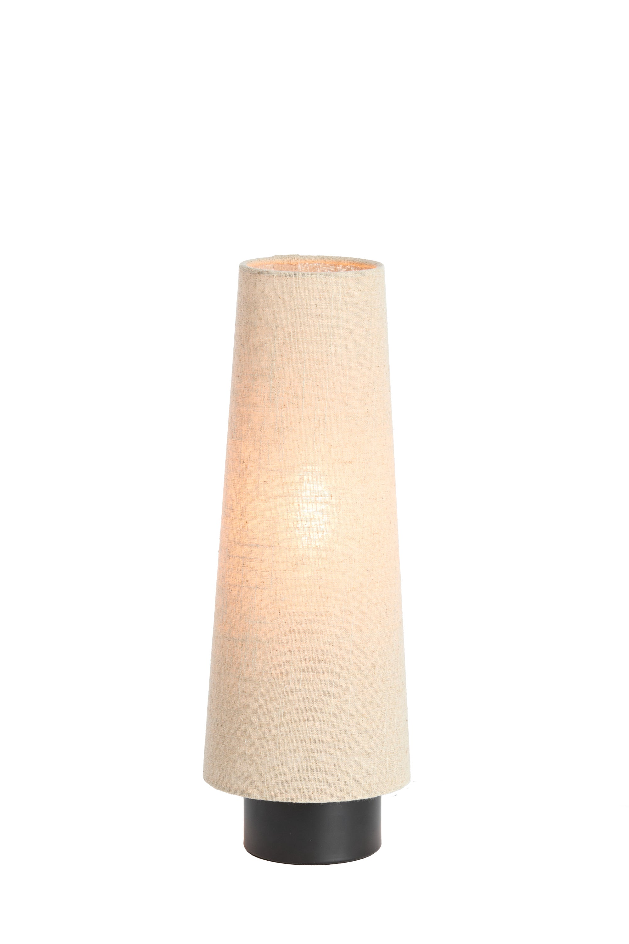 Howie Matt Black & Natural Metal Table Lamp 42cm