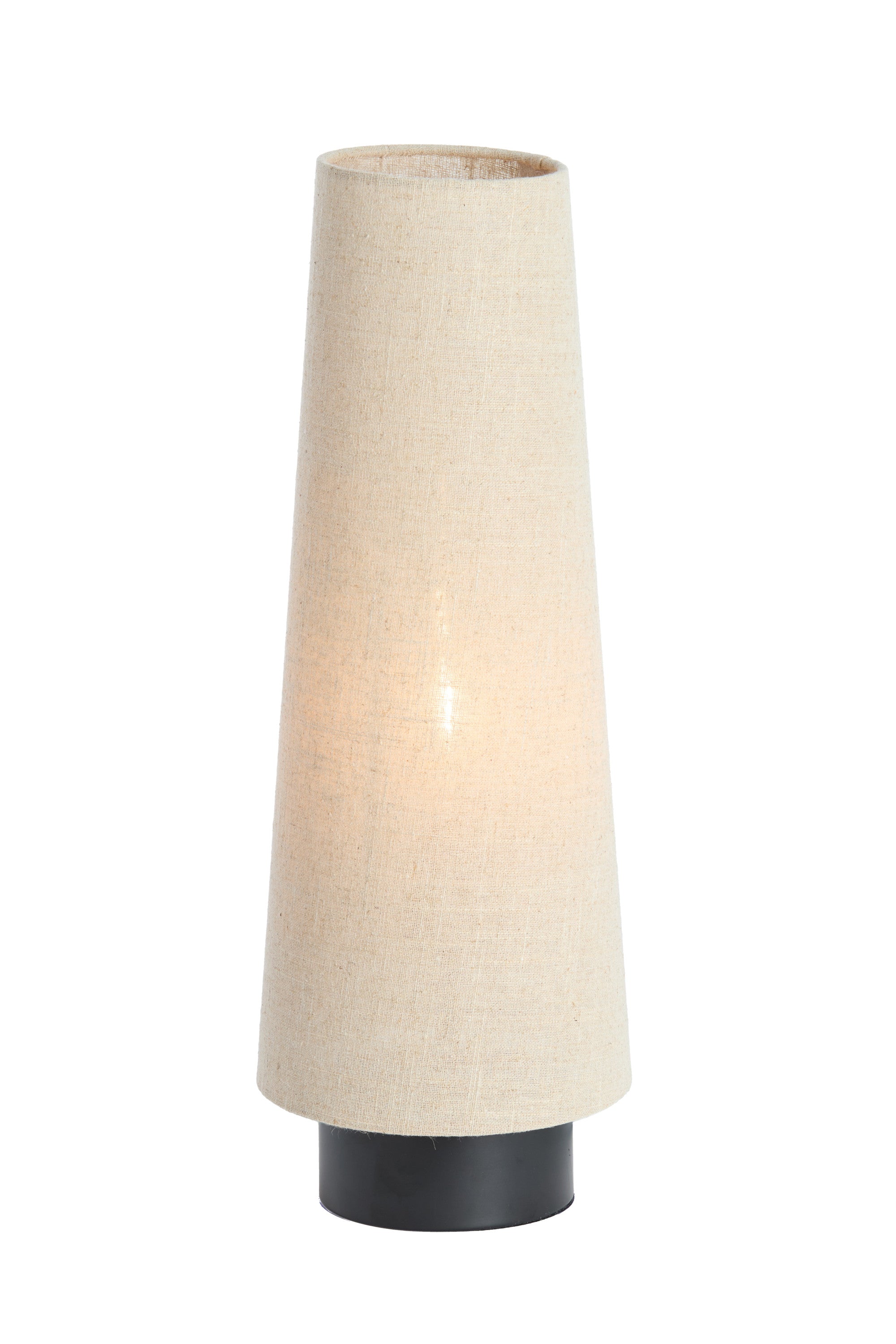 Howie Matt Black & Natural Metal Table Lamp 52.5cm
