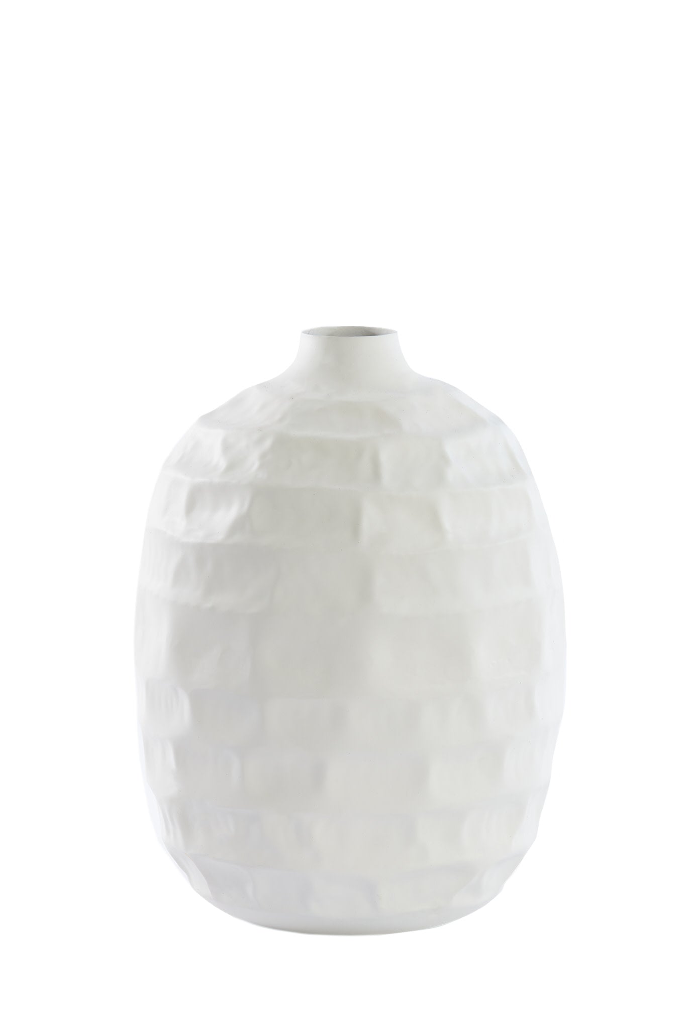 Tariva Matt Cream Metal Vase 30cm