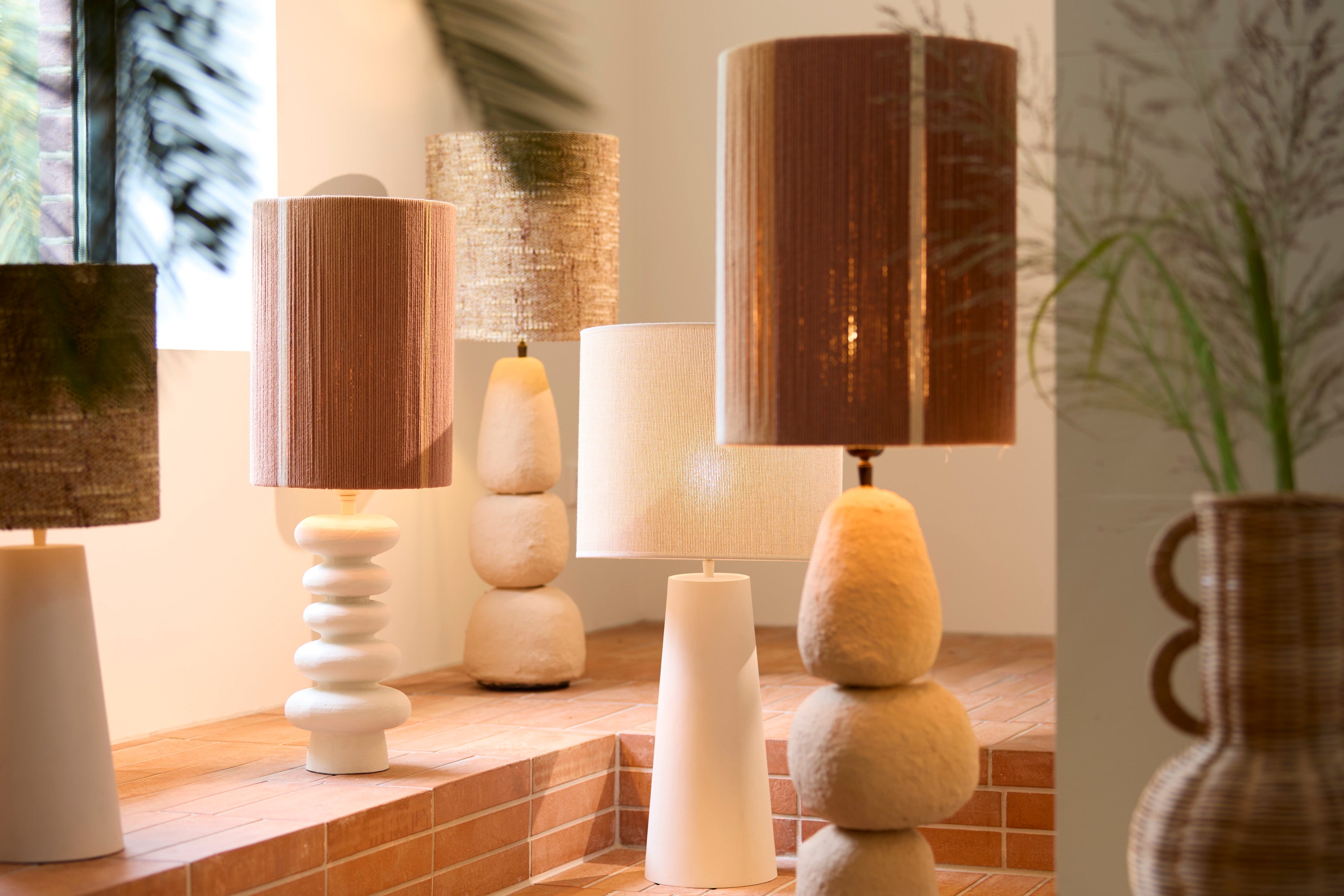 Yelos Matt Cream Metal Table Lamp Base 43cm