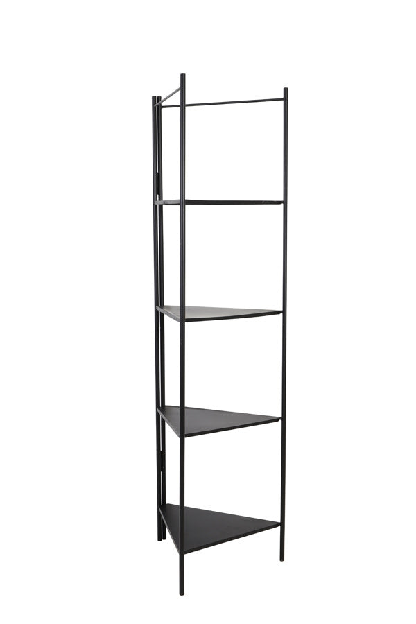 Black Metal Open Corner Display Unit