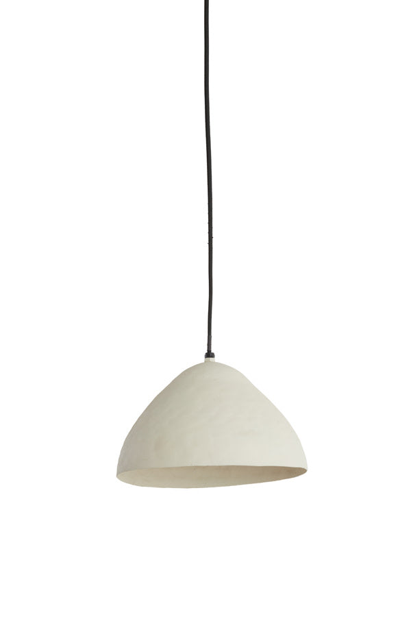 Elimo Matt Cream Metal Pendant Light 25cm