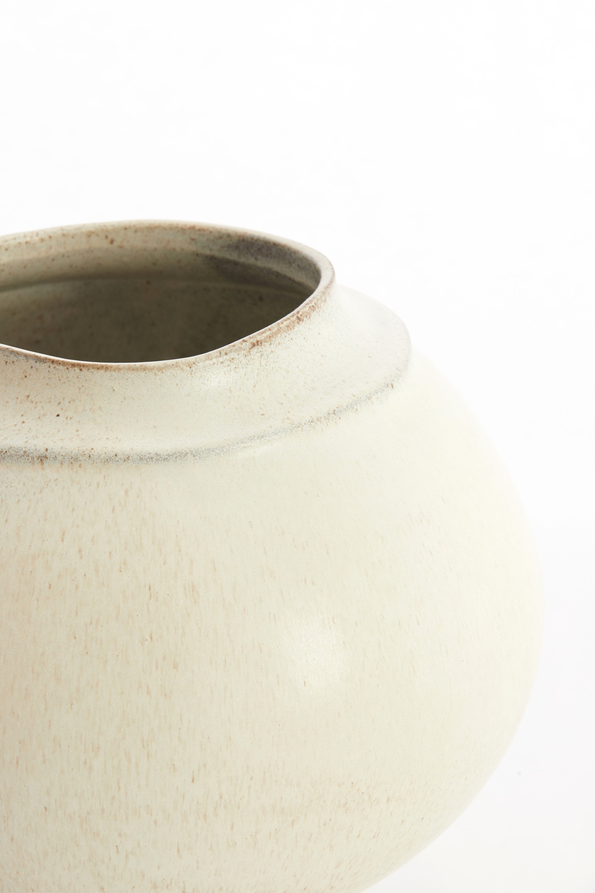 Lorea Matt Cream Ceramic Vase 25.5cm