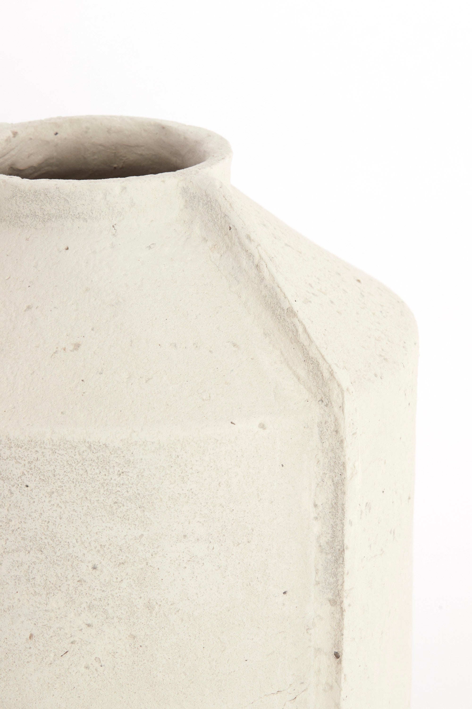 Noric Matt Cream Papier Mâché Decorative Planter 57cm