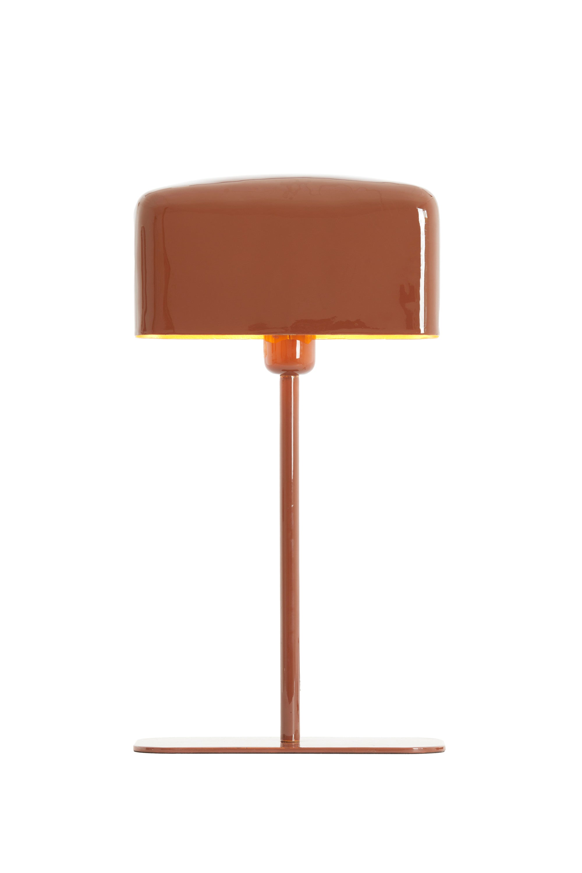 Elenie Gloss Red/Brown Metal Table Lamp