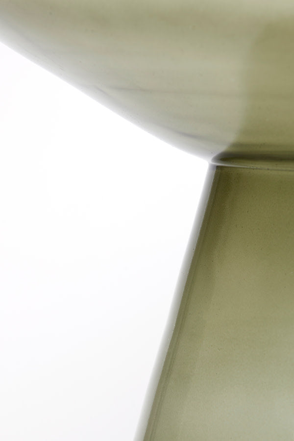 Dakwa Grey Green Glass Round Side Table 44cm
