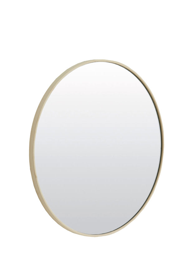 Espejo Clear & Cream Glass Round Wall Mirror 96cm