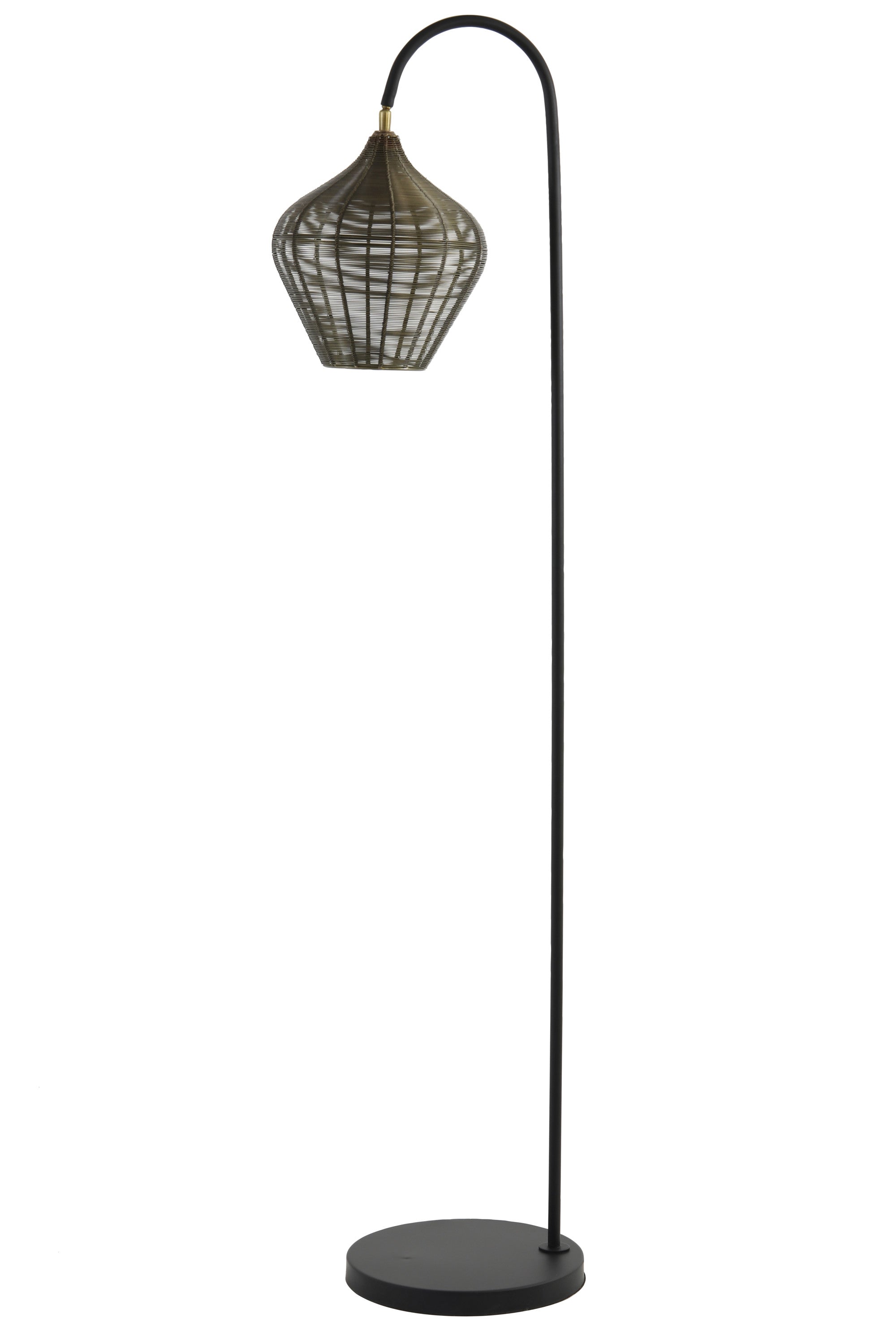 Alvaro Antique Bronze & Matt Black Metal Floor Lamp