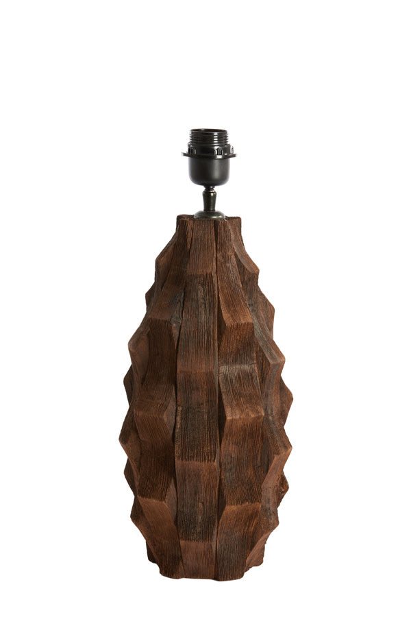 Takabe Chocolate Brown Wood Table Lamp Base 38cm