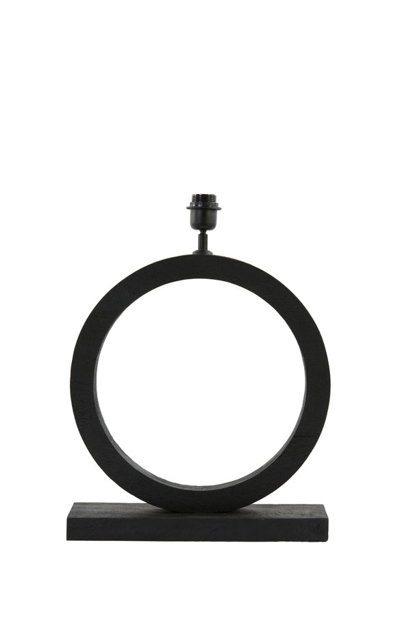 Tinar Matt Black Wood Table Lamp Base