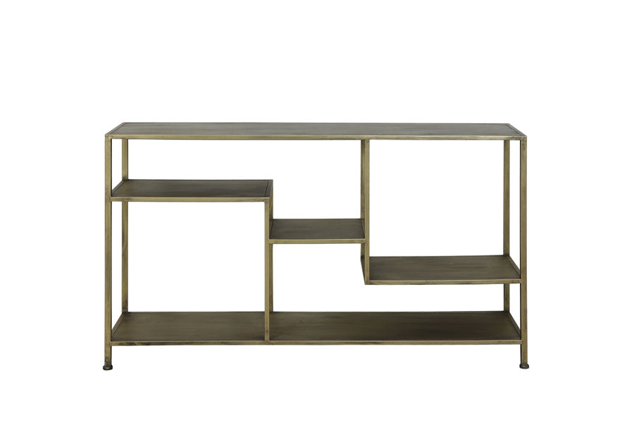 Yvana Antique Gold Metal Console Table