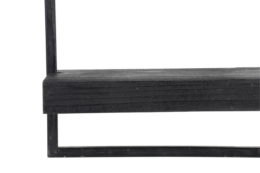 Maddison Matt Black Wood Wall Shelf 60cm