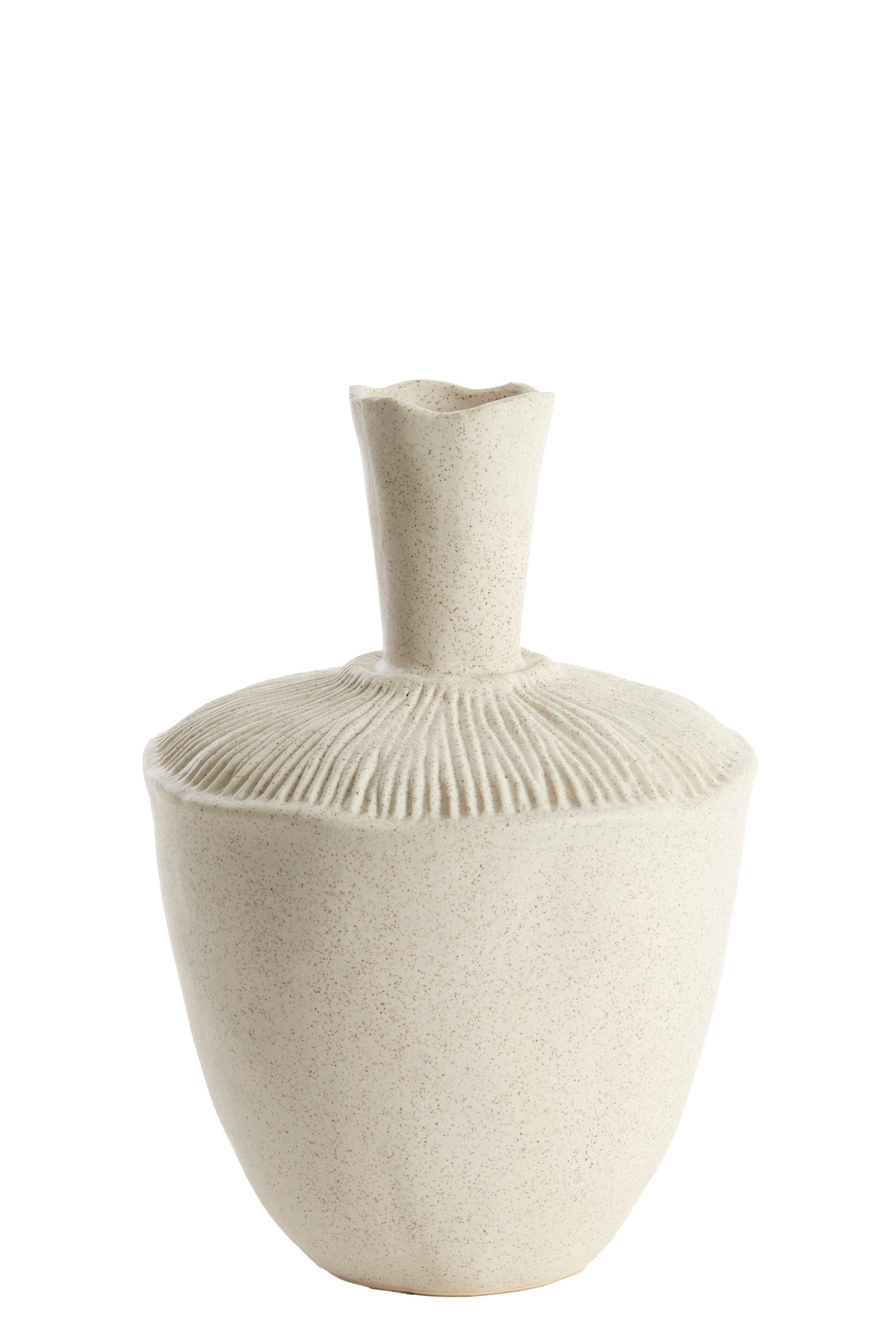 Neira Cream Ceramic Vase