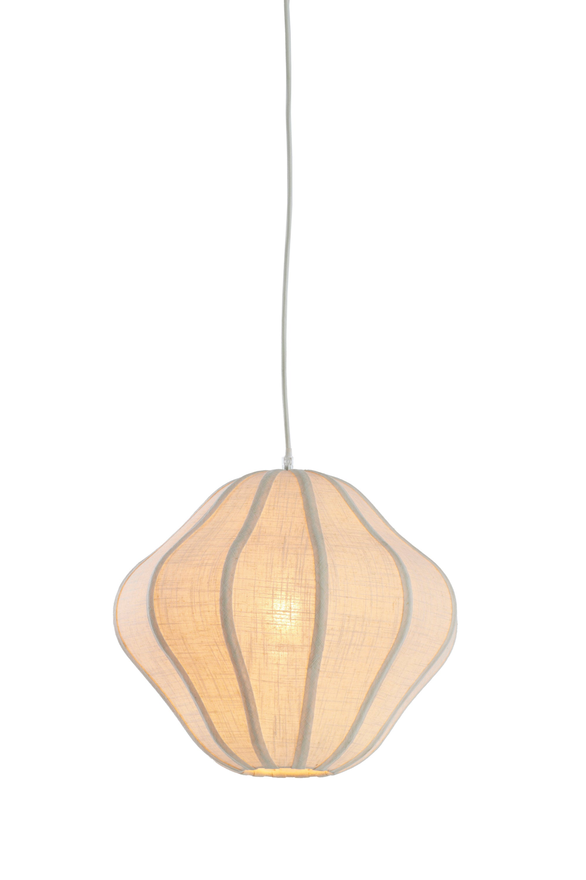 Sukau Cream Linen Pendant Light 38.5cm