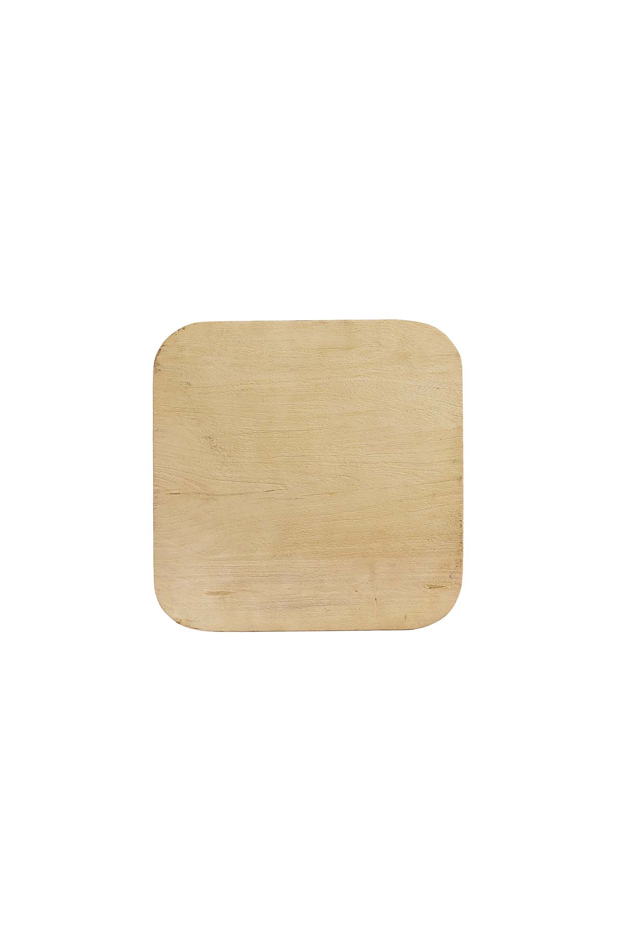 Dego Matt Natural Wood Round Side Table 53cm