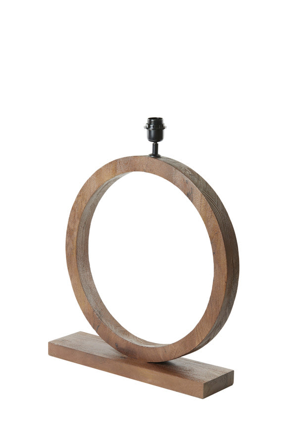 Tinar Matt Brown Wood Table Lamp Base 64cm