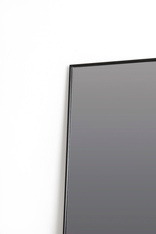 Zeneta Smoked Glass & Black Rectangular Full Length Leaner Mirror 170cm