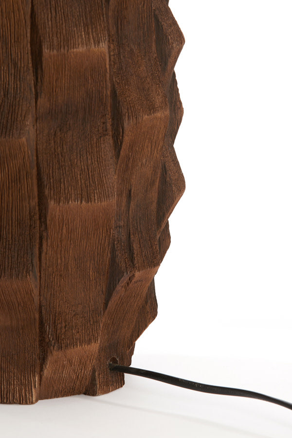 Takabe Chocolate Brown Wood Table Lamp Base 46cm