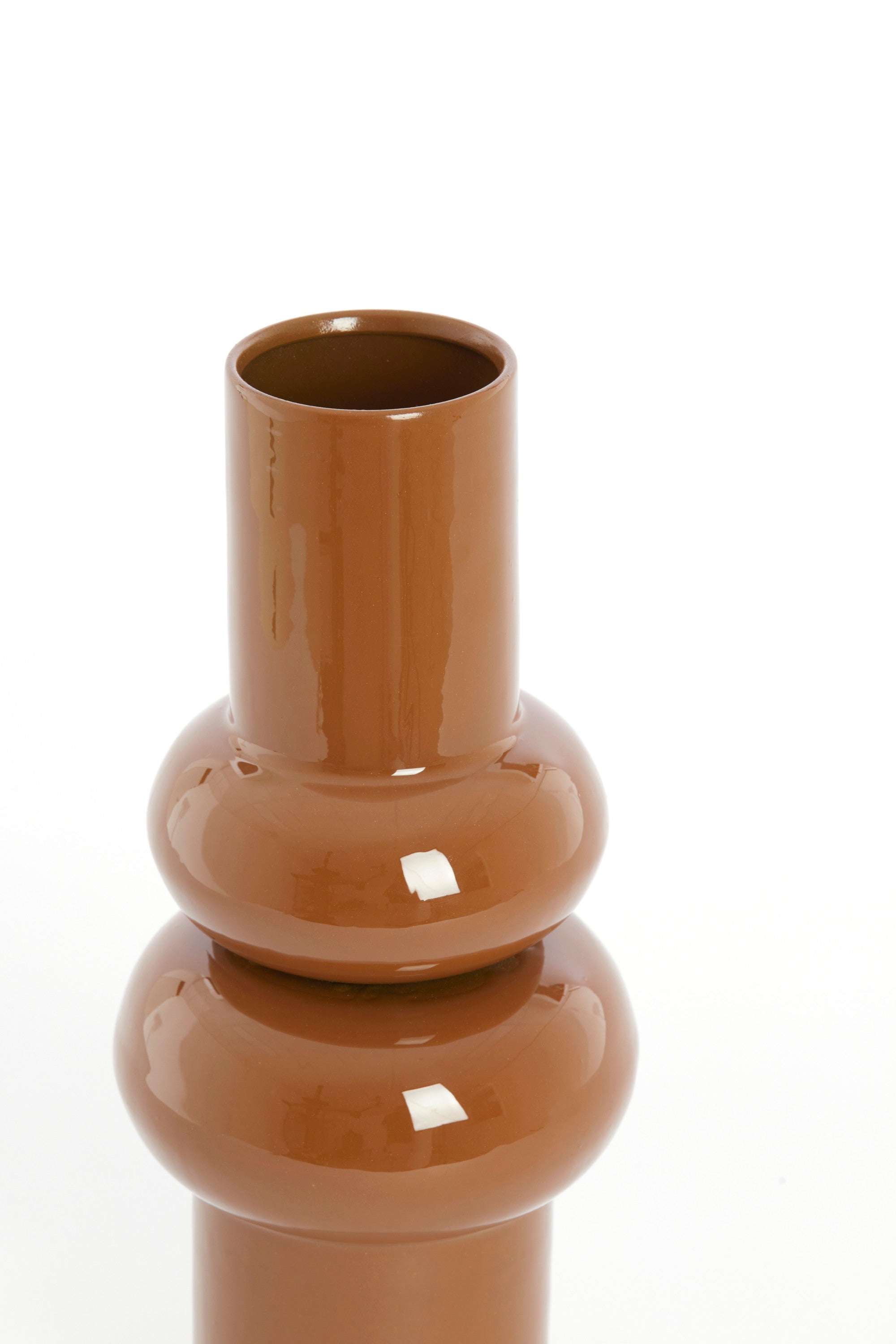 Irissa Caramel Metal Vase 36cm
