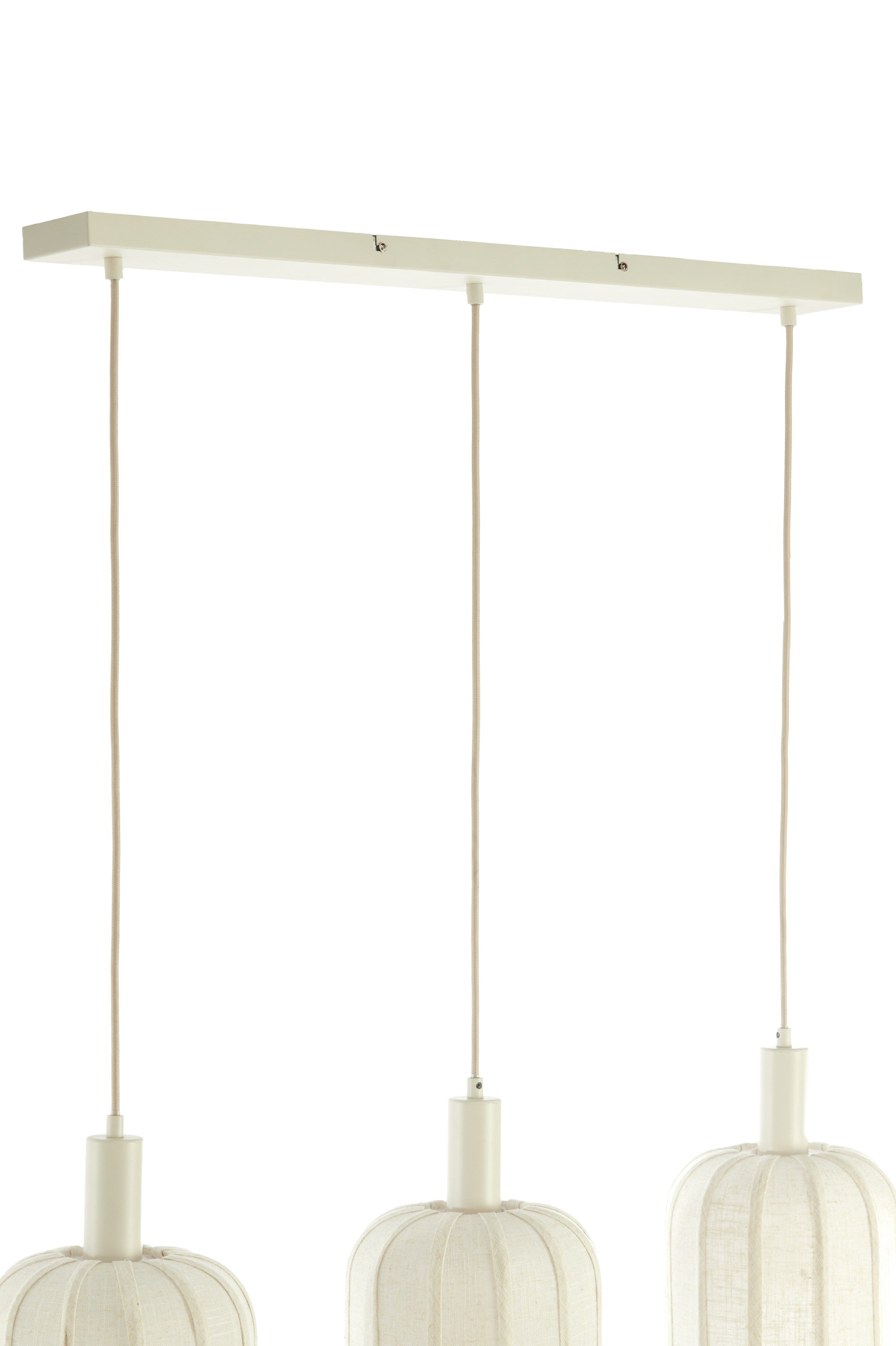 Tufia Cream Linen 3 Light Pendant Light 80cm