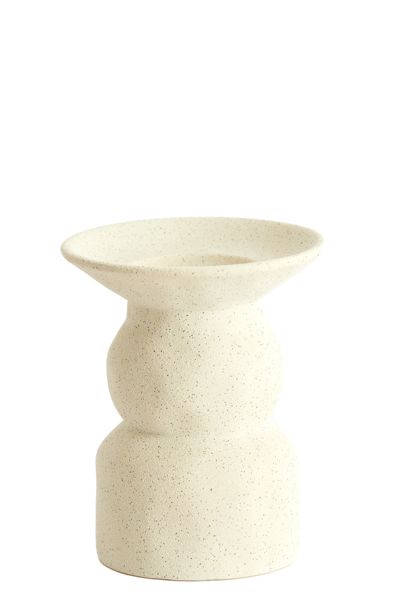 Atrani Matt Cream Ceramic Candle Holder